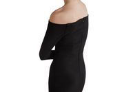 SAFIYAA "Renee" Knit Off-the-Shoulder Dress